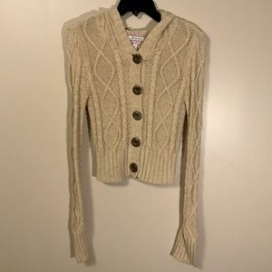 Aeropostale hooded knit cardigan